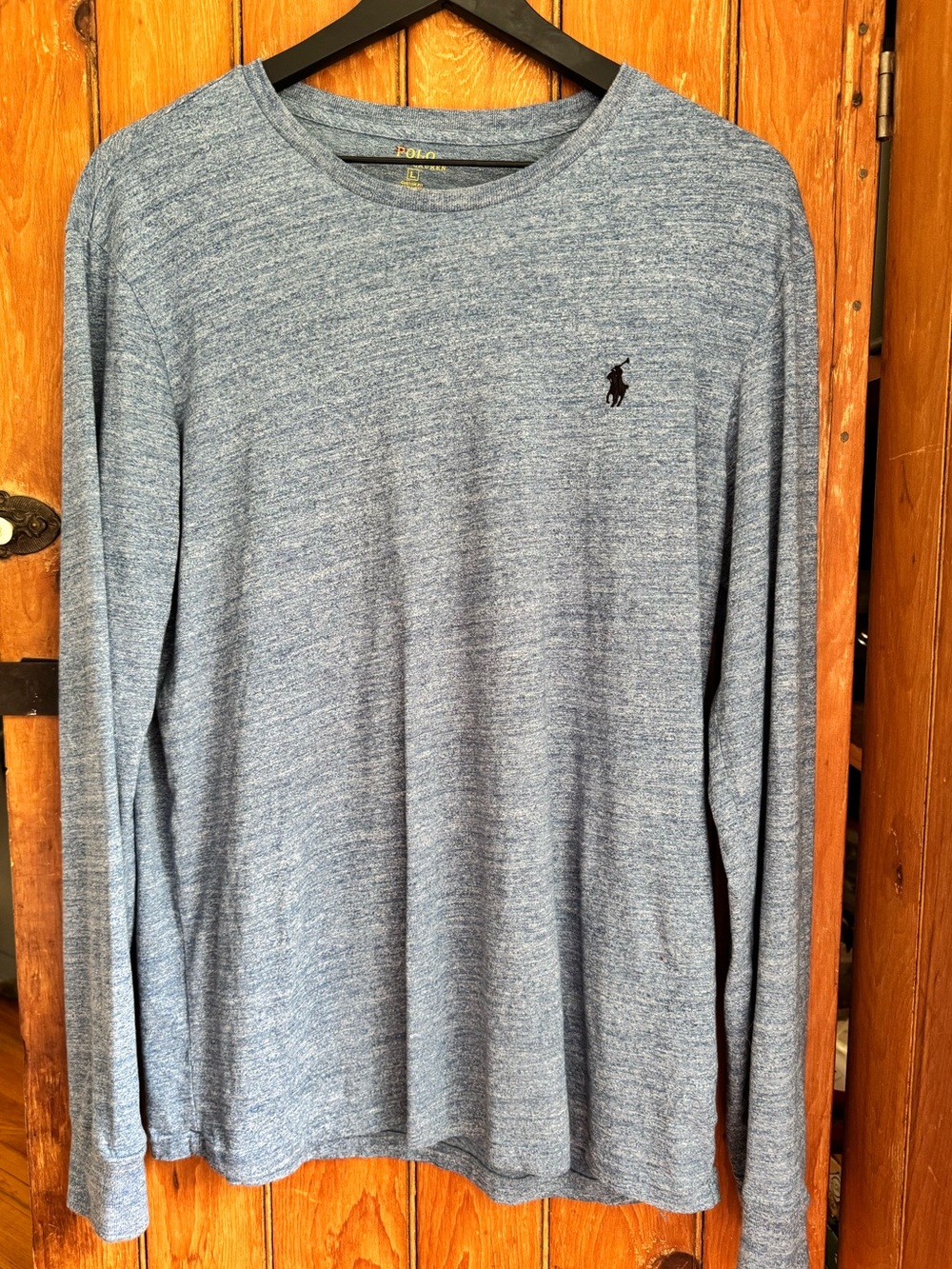 Polo Ralph Lauren Men’s Custom Fit Long Sleeve T-Shirt Slate Blue Heather Sz L